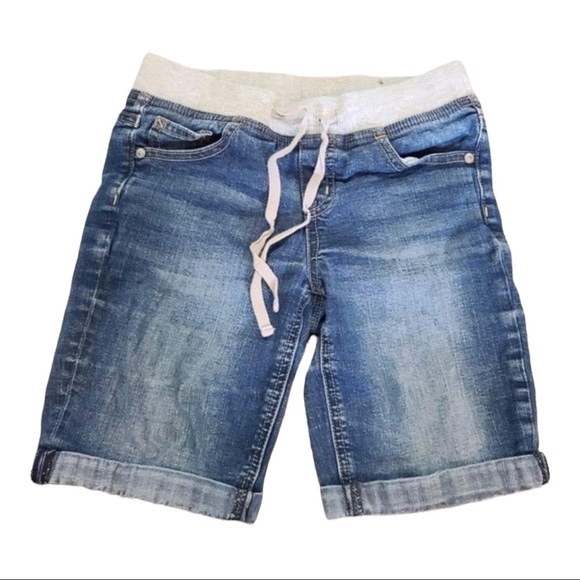 JUSTICE Bermuda Blue Denim Shorts Size 10 - Picture 1 of 1